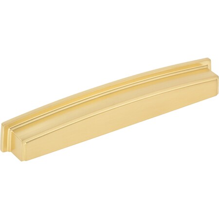 Jeffrey Alexander 192 mm Center Brushed Gold Square-to-Center Square Renzo Cabinet Cup Pull 141-192BG